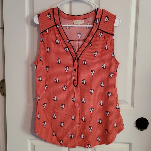 Modcloth Tops - 💚 Modcloth striped sail boat top